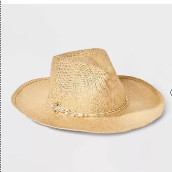 🆕🤠Wild Fable Western Cowboy Hat, Natural - Picture 2 of 5